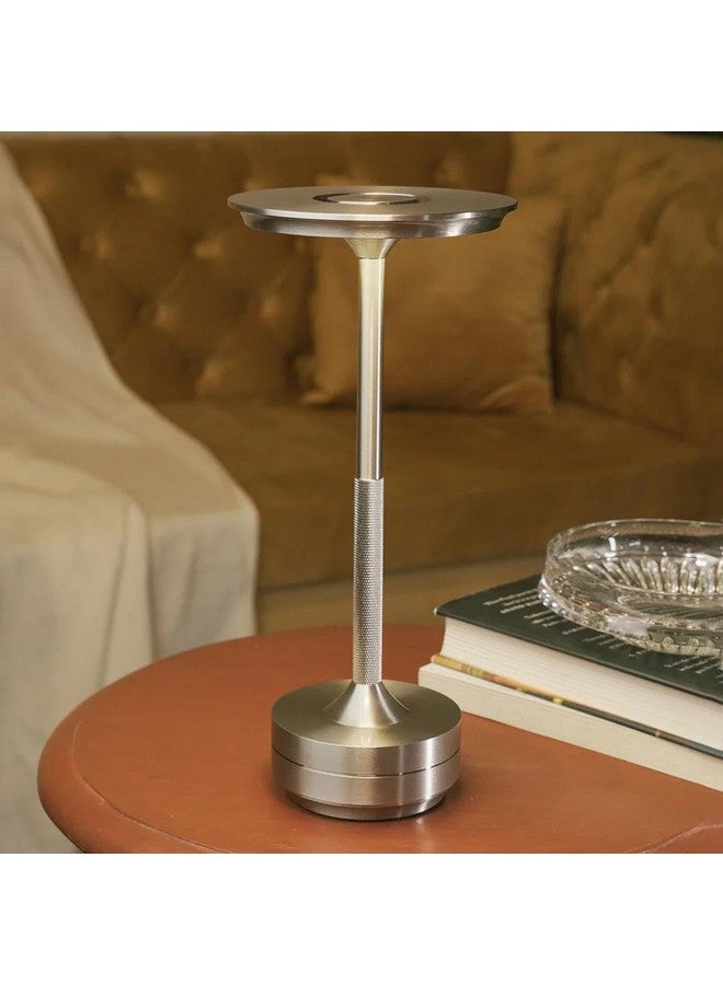 CHRONOS مصباح طاولة LED بدون سلك كرونوس أوريولا (ذهبي) - قابل لإعادة الشحن عبر USB مع تحكم باللمس قابل للتعتيم مع 3 ألوان ضوء قابلة للتعديل لمصباح الطاولة للفندق، المقهى، المطعم أو المنزل بجانب السرير، في المنتصف أو لتناول الطعام - Image 4