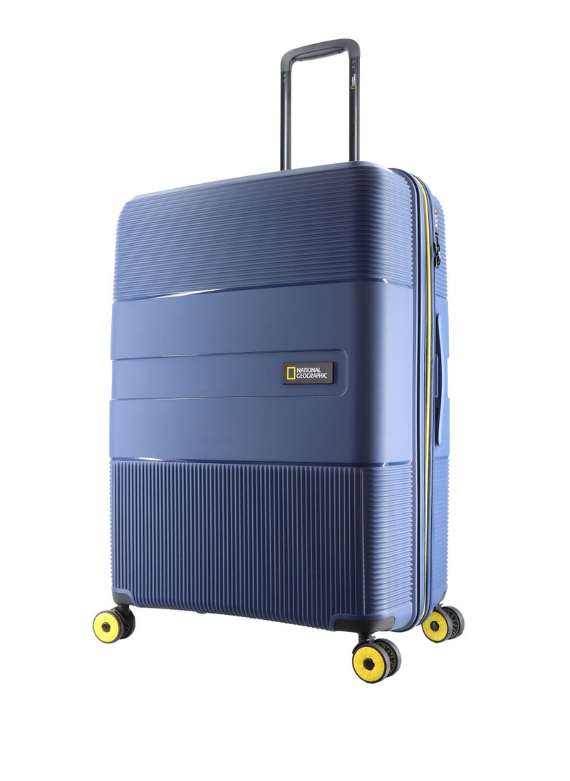 NATIONAL GEOGRAPHIC National Geographic Cavern Check-In Large PP Hardside Luggage Navy, Durable/ Unbreakable/ Lightweight/ Anit-theft Zipper/ 4 Double Wheel TSA Lock Suitcase Trolley Bag (71 cm/ 28 Inch).  - Image 2