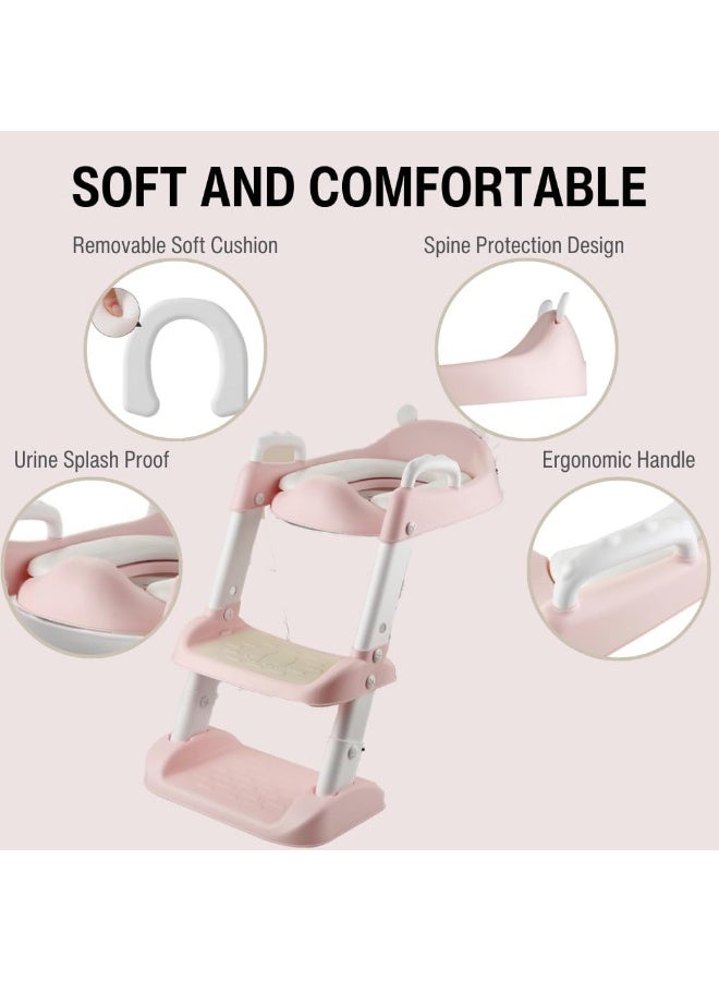PandaEar Toilet Potty Training Seat with Step Stool Ladder - Image 2