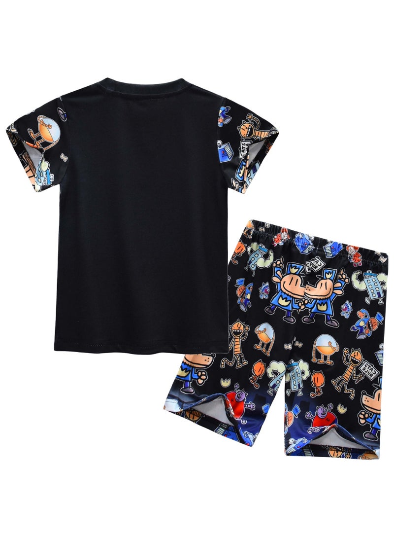 Dog Man Dog Graphic Loungewear Set Short Sleeve Top & Shorts Breathable Cool Fabric for Fans - Image 2