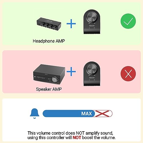 Cubilux 3.5mm Stereo Volume Controller, Headphones Volume Attenuator with Full Aluminum Alloy Case for Interference Isolation, 1/8-Inch Volume Inline Volume Control - Image 2