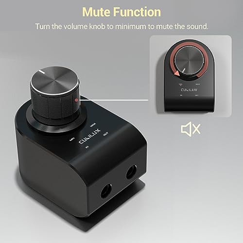 Cubilux 3.5mm Stereo Volume Controller, Headphones Volume Attenuator with Full Aluminum Alloy Case for Interference Isolation, 1/8-Inch Volume Inline Volume Control - Image 5
