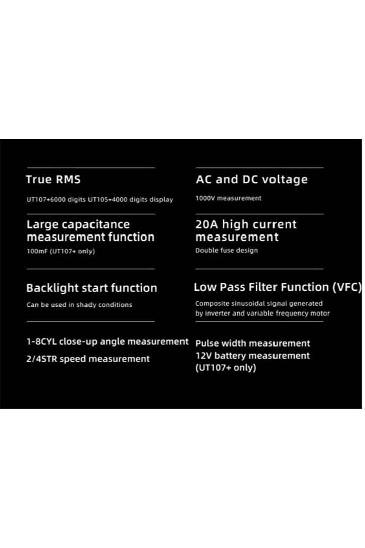 UniT UNI-T UT105+ Automobile Multimeter High Precision True RMS Automobile Automatic Range Actual Value Digital Multimeter. - Image 5