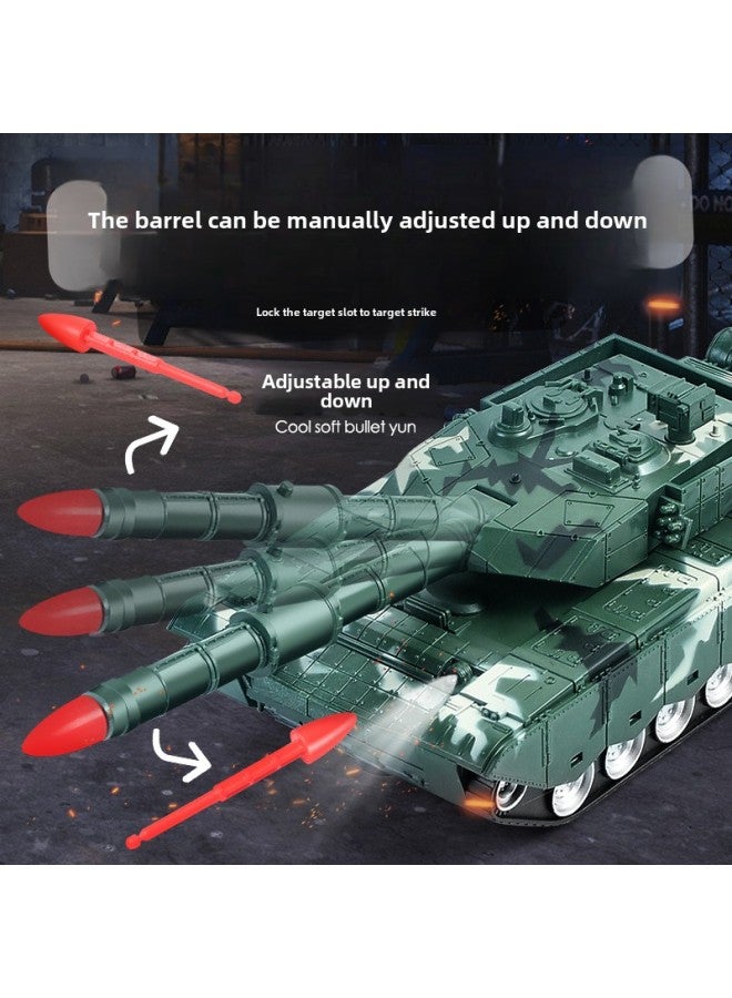 Loquat Hot Sale Remote Control Car Children's Toy Sound And Light Remote Control Tank Charging Launch Simulation Tank Wholesale-Color:German Tiger Army Blue - Image 5