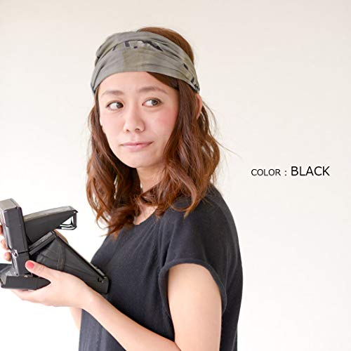 Charm Casualbox Womens Headband Bandana Tie Dye Hair Band Boho Hand Dyed Head Band Dark Blue - Image 5