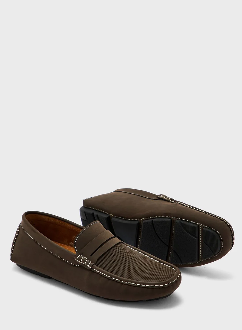 Robert Wood Saddle Detail Loafers