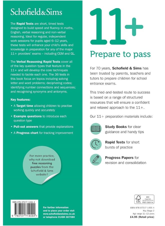 null - 11+ Verbal Reasoning Rapid Tests Book 6: Year 6-7, Ages 11-12 - Image 1