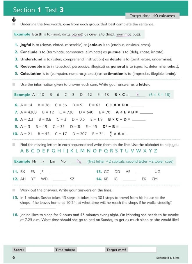null - 11+ Verbal Reasoning Rapid Tests Book 6: Year 6-7, Ages 11-12 - Image 1