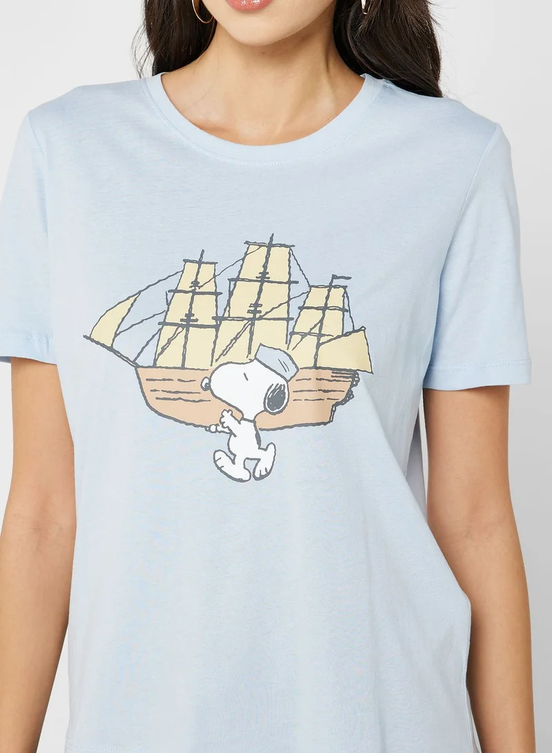 Jacqueline de Yong Crew Neck Graphic T-Shirt