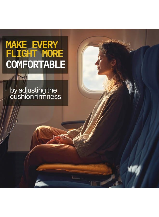 Whispering Winds Inflatable Seat Cushion - Comfortable Blow-up Foam Pad for Airplane, Travel, Stadium, Outdoors, Camping, Car & More - Image 3
