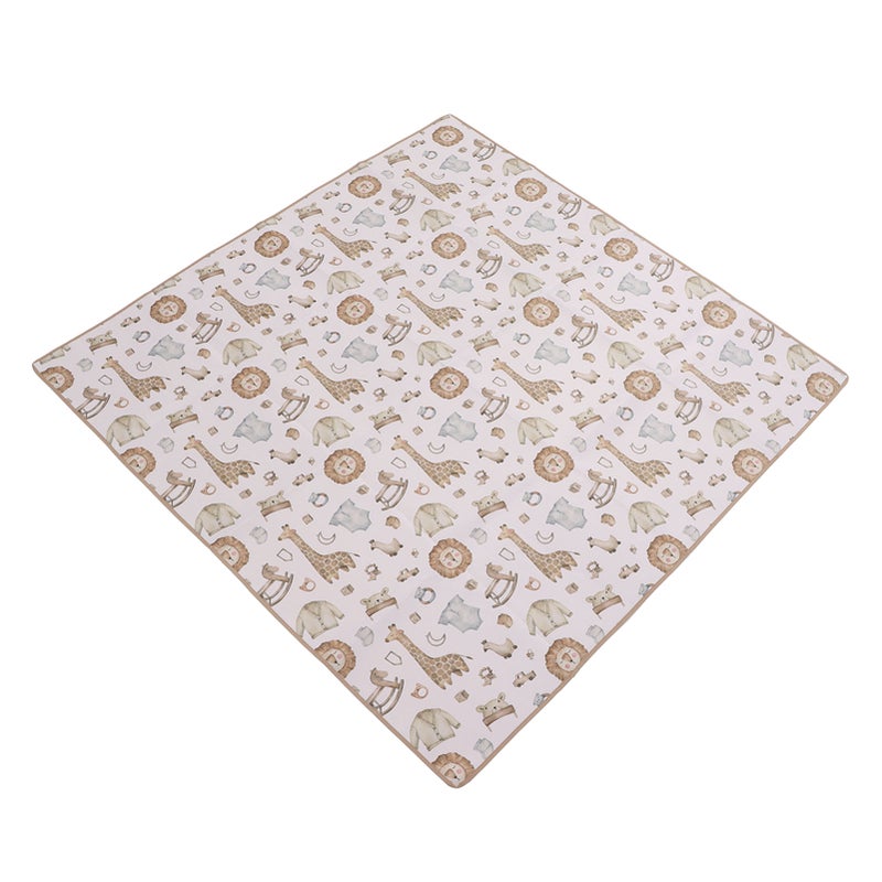 Baby Highchair Floor Mat Soft Cute Cartoon Animal Pattern Waterproof Food Spill Mess Mat for Home - Image 2