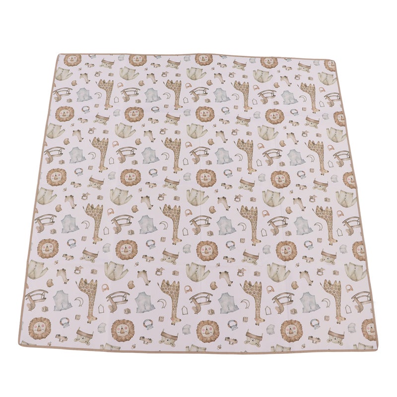 Baby Highchair Floor Mat Soft Cute Cartoon Animal Pattern Waterproof Food Spill Mess Mat for Home - Image 5