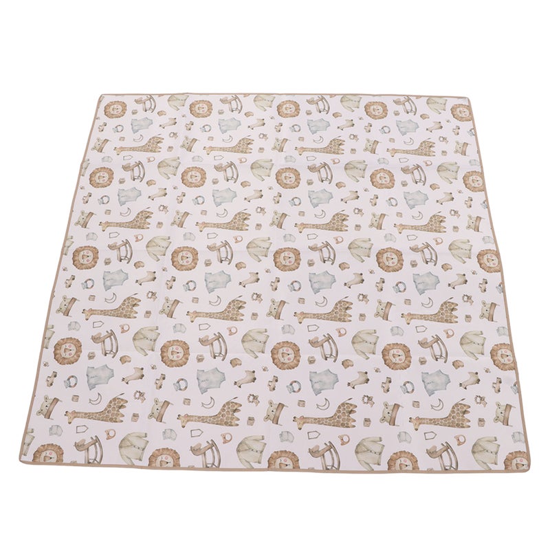 Baby Highchair Floor Mat Soft Cute Cartoon Animal Pattern Waterproof Food Spill Mess Mat for Home - Image 3
