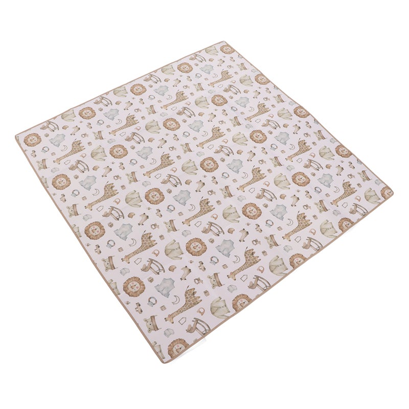 Baby Highchair Floor Mat Soft Cute Cartoon Animal Pattern Waterproof Food Spill Mess Mat for Home - Image 4