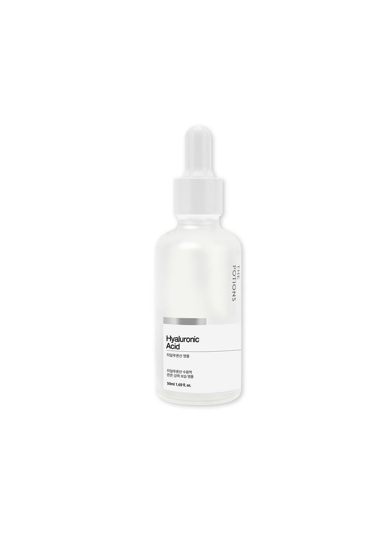 THE POTIONS - The Potions Hyaluronic Acid Ampoule for Face l Hydrating Moisturizer l Korean Skincare Crueltyfree Hypoallergenic  50ml - Image 1