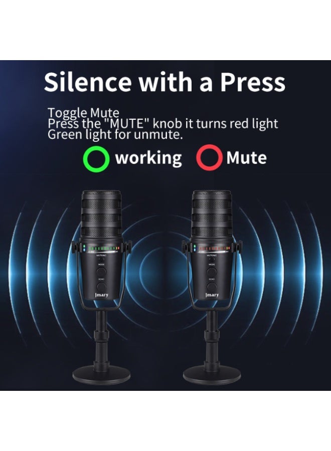 Jmary MC-PW12 USB & XLR Desktop Microphone Cardioid 360° Rotating - Image 3