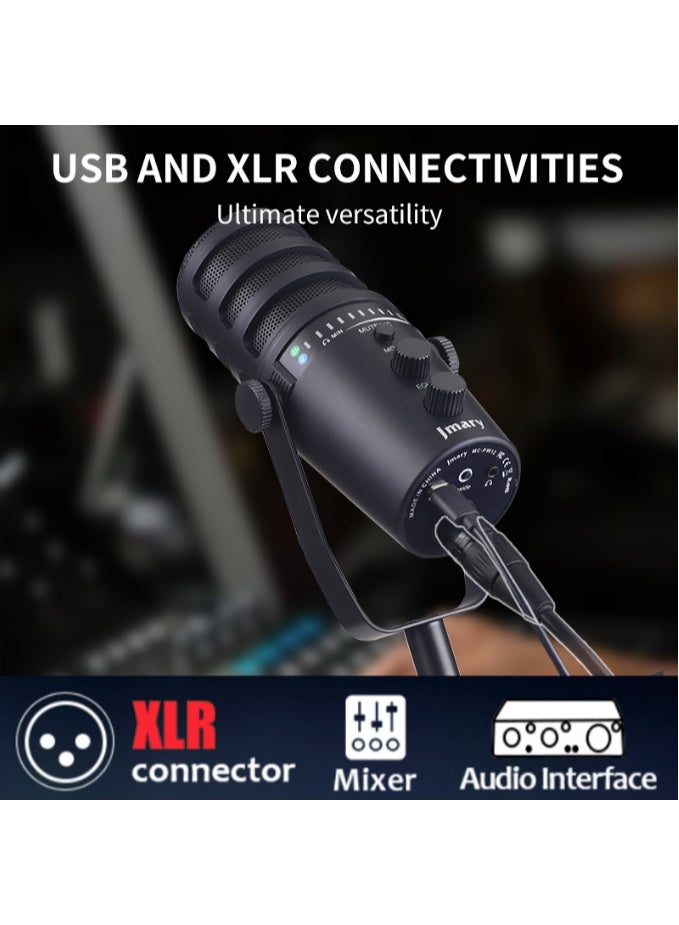 Jmary MC-PW12 USB & XLR Desktop Microphone Cardioid 360° Rotating - Image 4