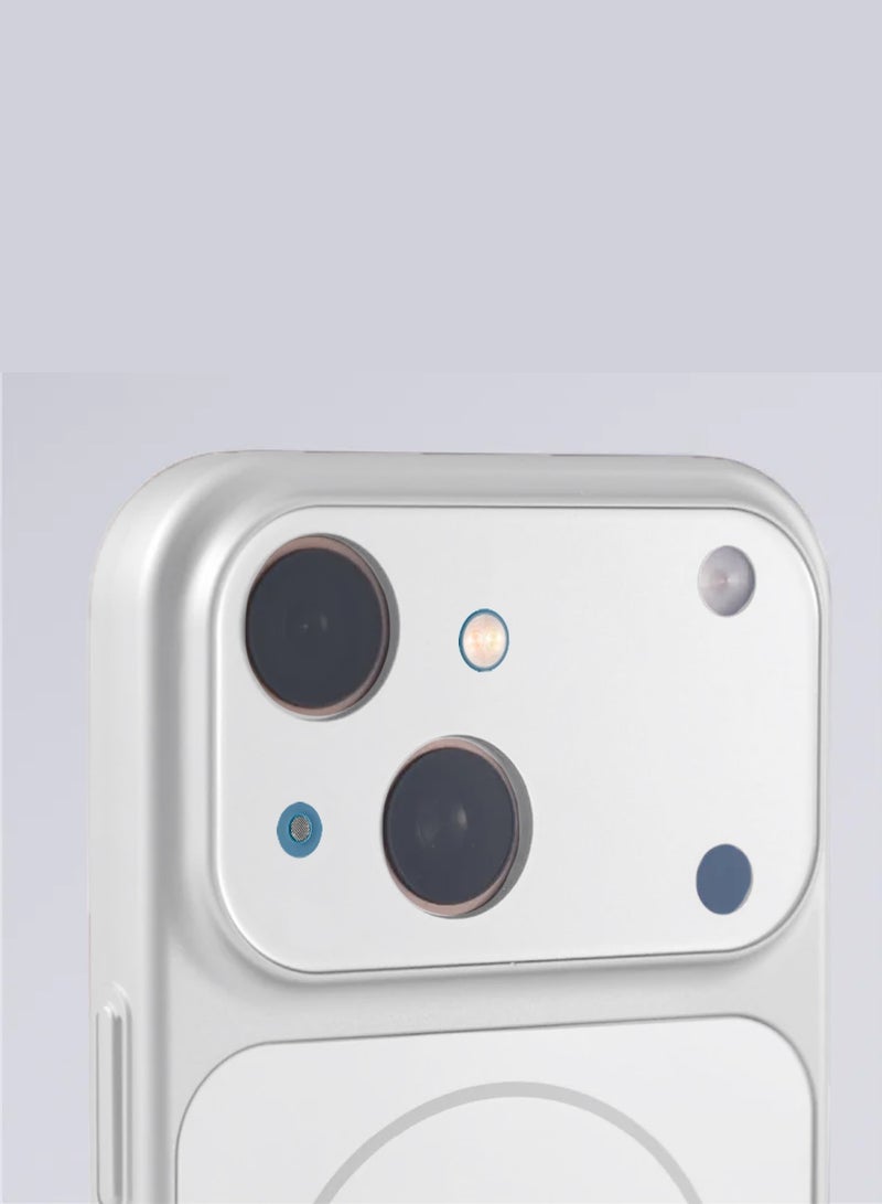 دبليو تيك غطاء حماية لهاتف آبل آيفون 13 2021 بكماليات Magsafe من السيليكون المطفأ مقاوم للصدمات مع تشطيب مضاد لبصمات الأصابع (MCRPSN) - فضي - Image 2