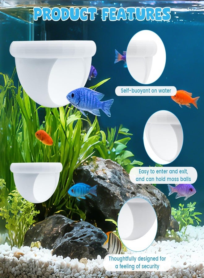 KCMOSGI 2 Pcs Floating Betta Hide & Shrimp Cave - All-in-One Aquarium Hammock, Aquarium Floating Betta Fish Skins, 3D Printed Feeding and Resting Shelter for Small Shrimp - Image 3