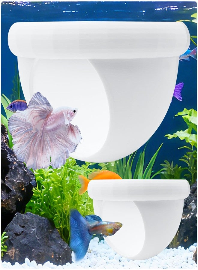 KCMOSGI 2 Pcs Floating Betta Hide & Shrimp Cave - All-in-One Aquarium Hammock, Aquarium Floating Betta Fish Skins, 3D Printed Feeding and Resting Shelter for Small Shrimp - Image 1
