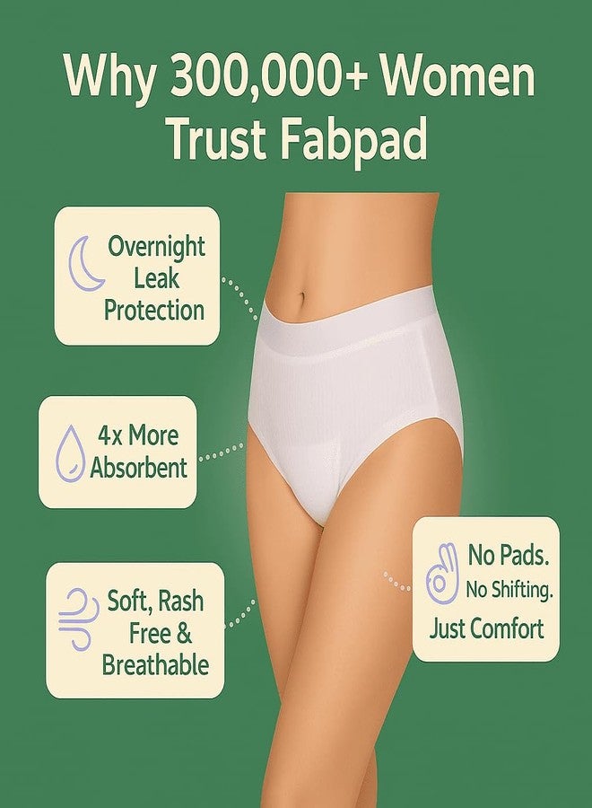 Fabpad Ultra Absorbent Disposable Use & Throw overnight Period Panties - Pack of 10 (XXL/XXXL) - Image 2