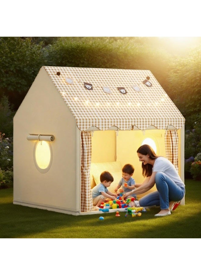 WALALLA Large Kids Tent House Indoor Outdoor,Toddler Play Tent With Light and Bear Flag,Play house for Baby Princess Castle Tent, Kids Indoor Room Toys for Girls and Boys - Image 4