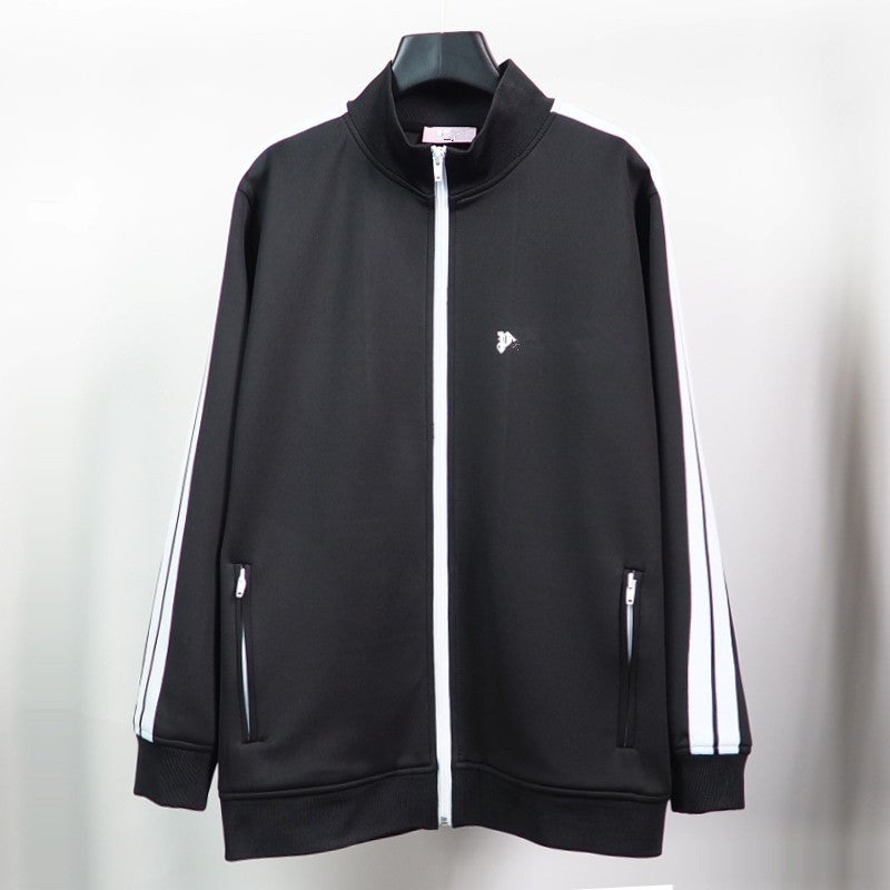 Angel Rainbow Side Weaving Strip Classic Retro Loose Solid Color Sportswear Fashionable School Uniform Top Jacket Suit Pants - Image 3