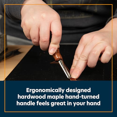 Weaver Leather Supply Leather Edger, Edge Beveler with Angled Tip for Refined Finish, Beveling Tools for Belts, Straps, and DIY Projects, 1/16” - Image 4