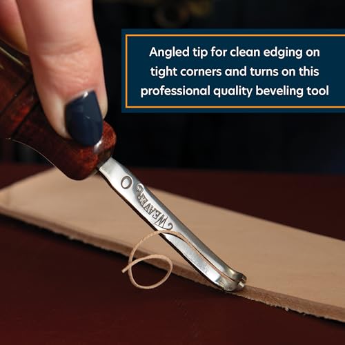 Weaver Leather Supply Leather Edger, Edge Beveler with Angled Tip for Refined Finish, Beveling Tools for Belts, Straps, and DIY Projects, 1/16” - Image 3