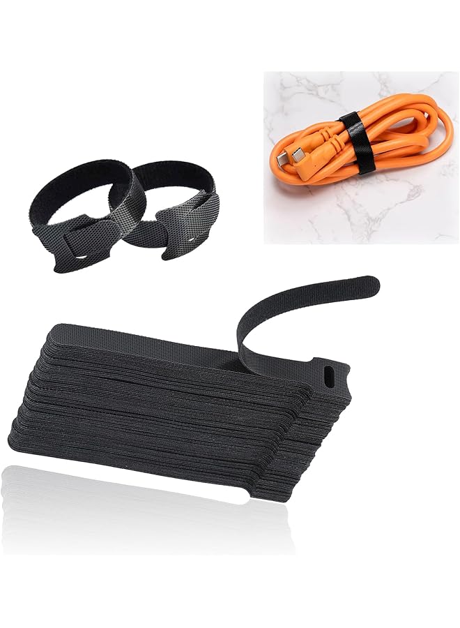 promass 6 Inch Black Cable Ties (100PCS) - Reusable Wire Organizers for Cord Management - Adjustable and Durable Cable Wraps for Home and Office Electronics - Image 1