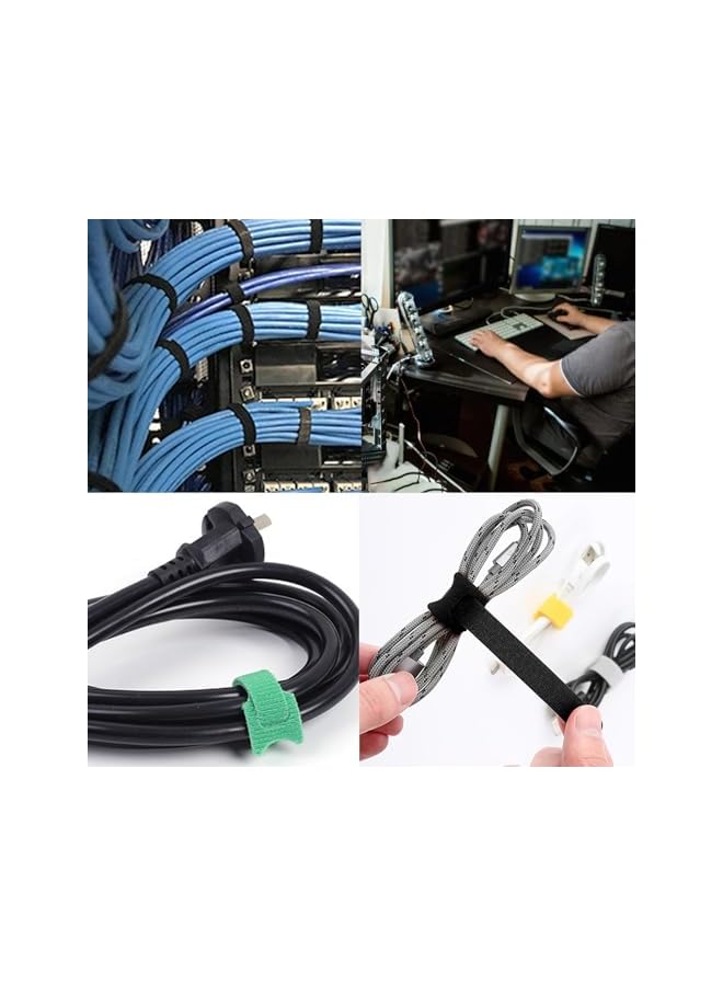 promass 6 Inch Black Cable Ties (100PCS) - Reusable Wire Organizers for Cord Management - Adjustable and Durable Cable Wraps for Home and Office Electronics - Image 4
