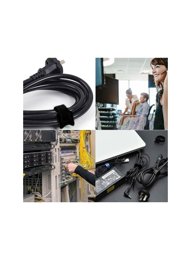 promass 6 Inch Black Cable Ties (100PCS) - Reusable Wire Organizers for Cord Management - Adjustable and Durable Cable Wraps for Home and Office Electronics - Image 3