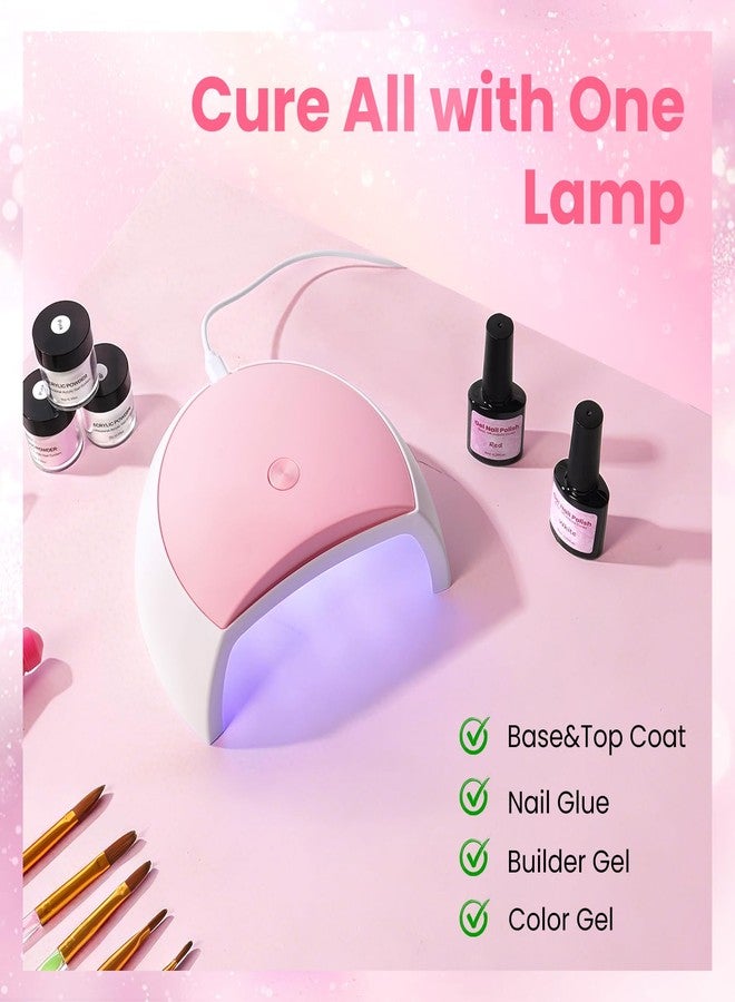 Deciniee Nail Kit for Beginners with Everything: Professional Acrylic Powder Liquid Set with Drill U V Light Practice Finger in Cosmetic Bag for Women Salon Home (Double-Layer Pink) - Image 4