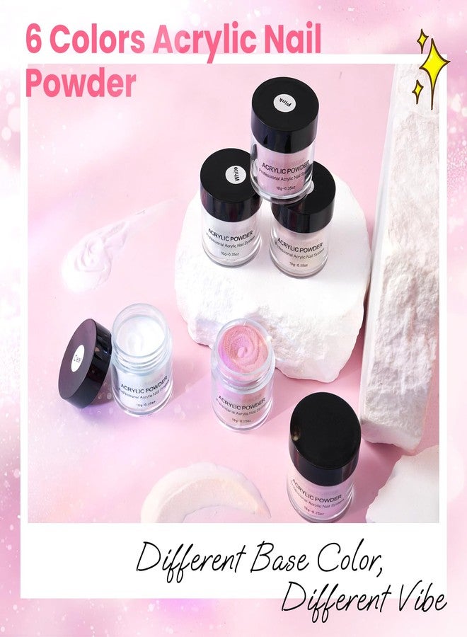 Deciniee Nail Kit for Beginners with Everything: Professional Acrylic Powder Liquid Set with Drill U V Light Practice Finger in Cosmetic Bag for Women Salon Home (Double-Layer Pink) - Image 5