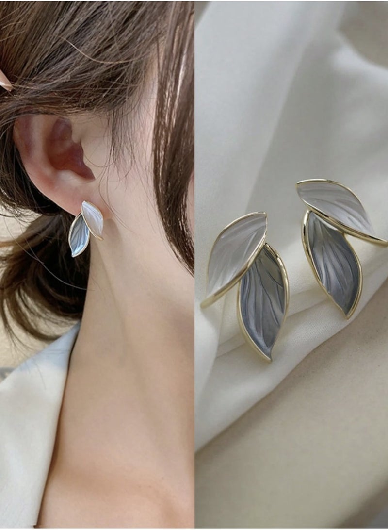 ڤيا أقراط نسائية بتصميم أوراق راقٍ وفاخر - Image 4