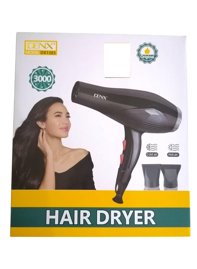 دينكس مجفف شعر بقوة 2400 واط خفيف الوزن ومريح وتقنية التجفيف السريع مثالي لجميع أنواع الشعر - Image 2