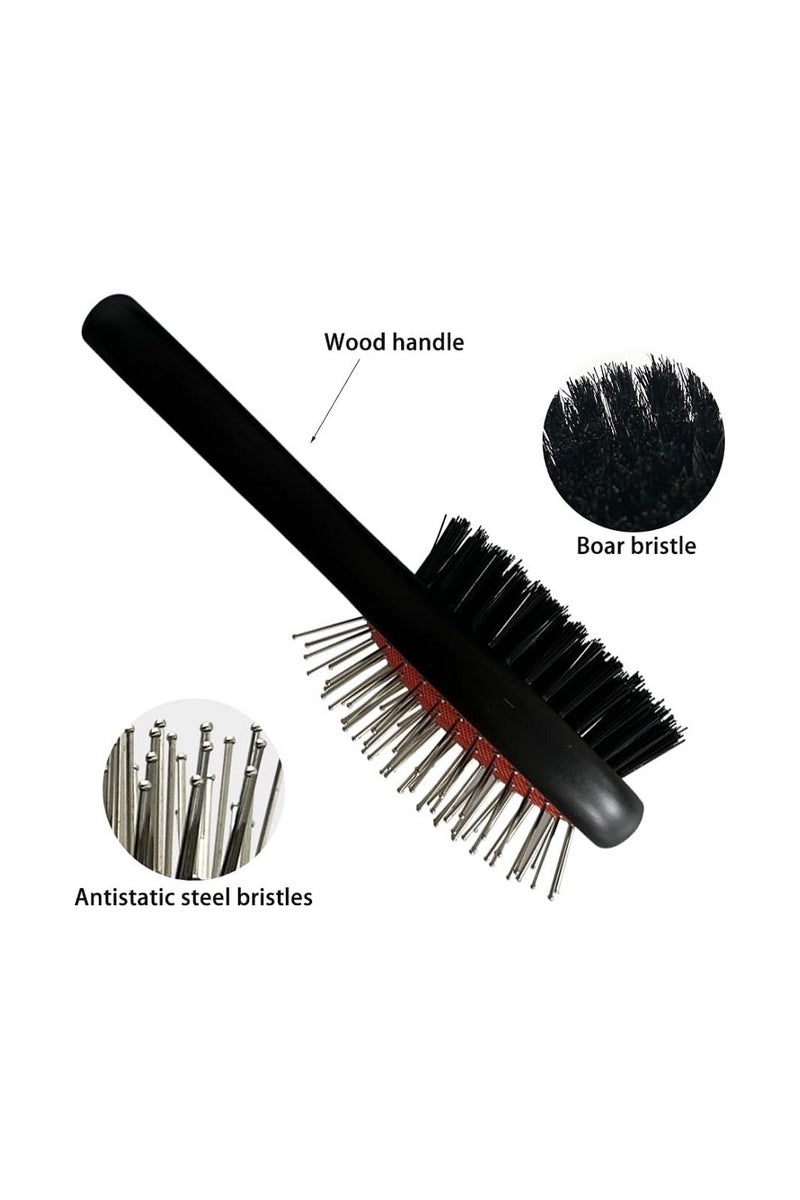 فرشاة شعر بوجهين – تصفيف وفك تشابك وتنعيم في أداة واحدة - Image 3