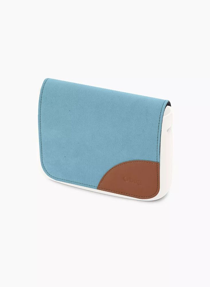 O bag O pocket Cross Body Bag with Flap & Eco Leather Shoulder Strap in Aqua Sand - Image 3