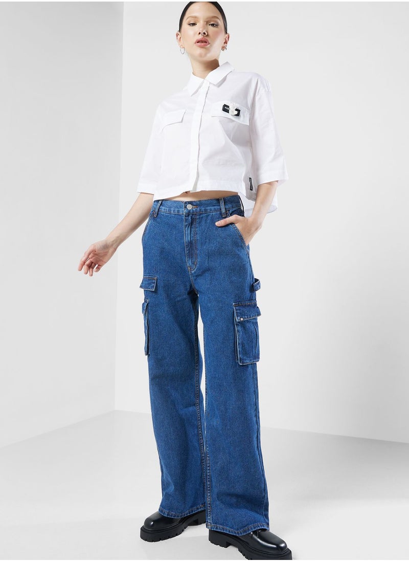 Mini Cream - Logo Jeans - Image 1