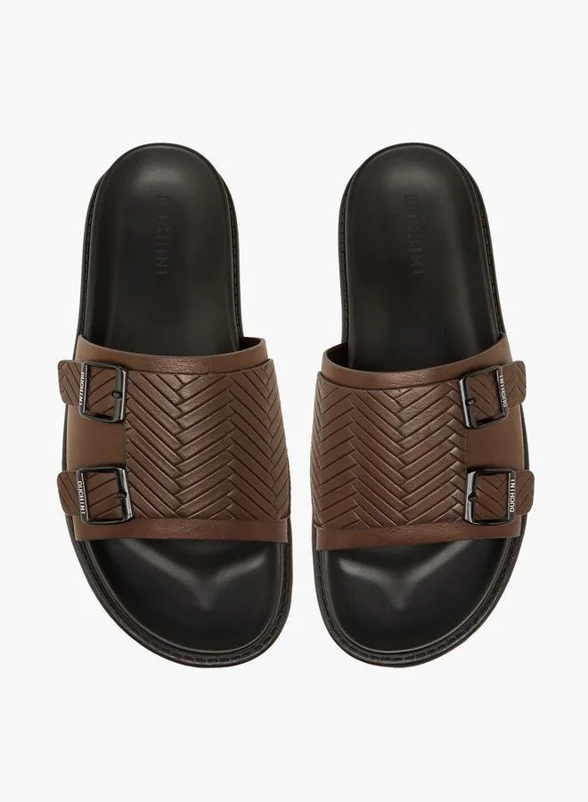 دوتشيني Men Buckle Accent Comfort Sandals