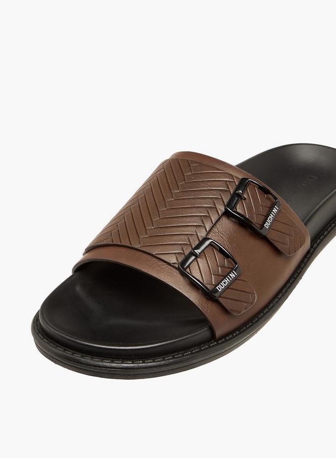 DUCHINI Men Buckle Accent Comfort Sandals - Image 4