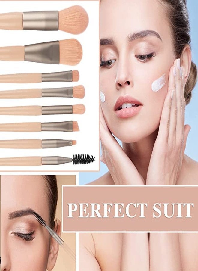 Zorzel 8 Pcs Mini Travel Portable Soft Makeup Brushes Set Eye Shadow Foundation Powder Eyelash Lip Concealer Blush Make Up Brush - Multicolor - Image 3