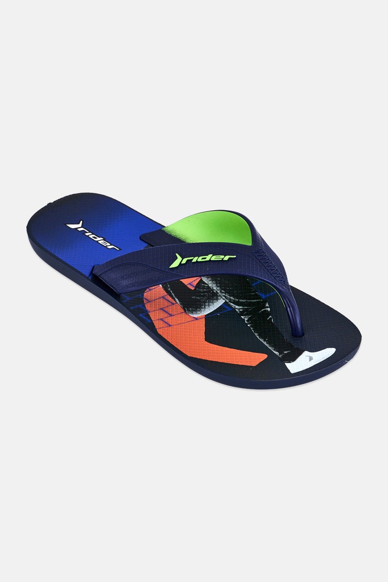 RIDER Men Way Logo Thong Slip On Slippers, Multicolor - Image 1