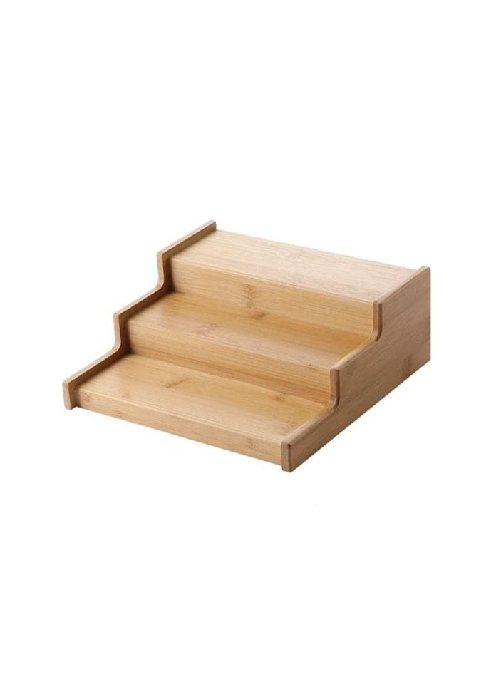 Spaceshoop 3 Tier Bamboo Spice Rack Storage Shelf for Countertop  - Image 1