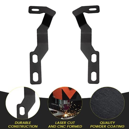 KANGIKX Hood Hinge Ditch Light Mount Brackets for Toyota Tacoma 2016-2021 3rd Gen Auxiliary Offroad Pod Work Light,Toyota Tacoma Hood Mount Brackets Kit-Black. - Image 4