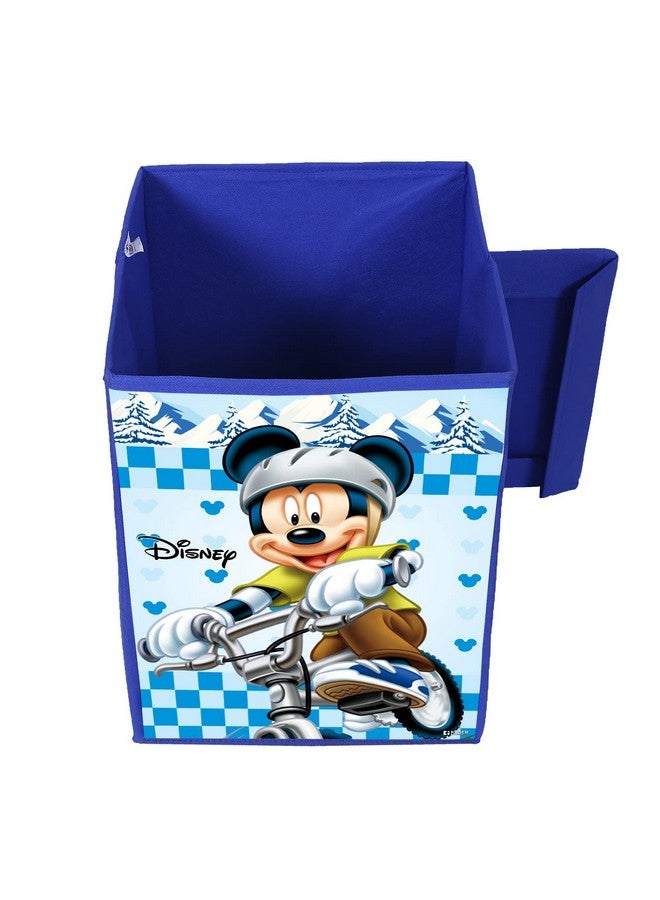 كوبير إندستريز سلة غسيل قابلة للطي بطبعة ميكي ديزني من كوبر إندستريز | سلة تخزين الملابس بمقبض وغطاء، 60 لترًا (أزرق) - Image 3