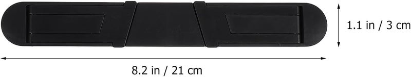 Foldable Laptop Stand Portable Notebook Holder Adjustable Laptop Riser for Desk Home Office Black - Image 2