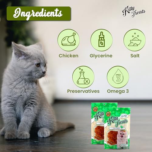 Rena BTkviseQat Rena Cataholic Neko Chicken Jerky Sliced Dry Cat Treat for All Life Stages (30 G) Pack of 2 - Image 5
