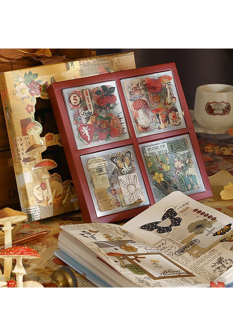 KASTWAVE Scrapbook Vintage Plants Flower Sticker Set, for Laptop Scrapbooking Journal Planner Card Making Dairy Decoration - Image 2