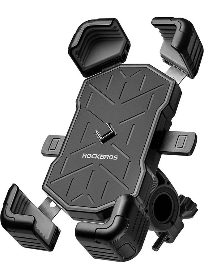 Rockbros ROCKBROS Motorcycle Bike Phone Holder Mount, for 4.5''-7.1'' Phones, Quick Release Motorcycle Bike Phone Mount Handlebar Clamp, 360° Rotatable Motorcycle Bike Phone Holder  - Image 1